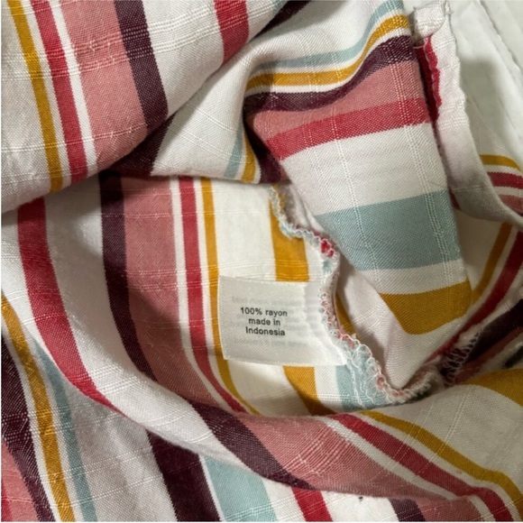 Lane Bryant Blouse Sleeveles Striped Front Tie Knot Keyhole Back Women’s Size 18 - Picture 12 of 12